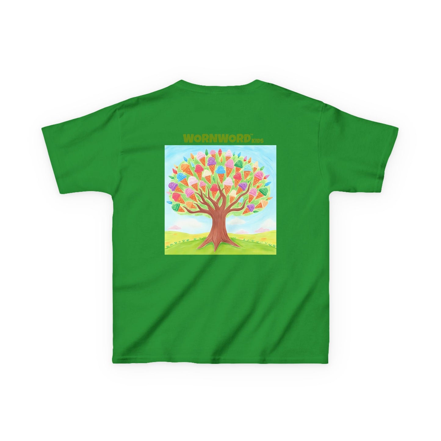 WORNWORD Kids Mid-Weight Tee - Ice-Cream Tree “Sweet Dreams Grow Here!”