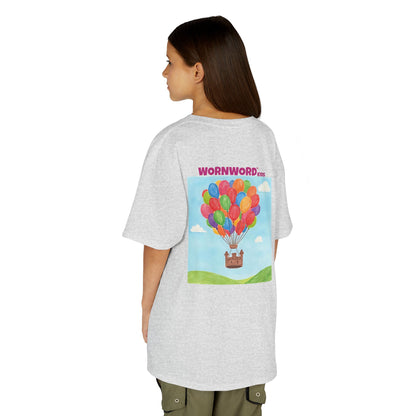 WORNWORD Kids Mid-Weight Tee - Floating Castle “Upside-Down = Right Side Fun!”