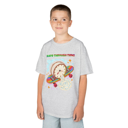 WORNWORD Kids Mid-Weight Tee - Melting Clock “Skate Through Time!”