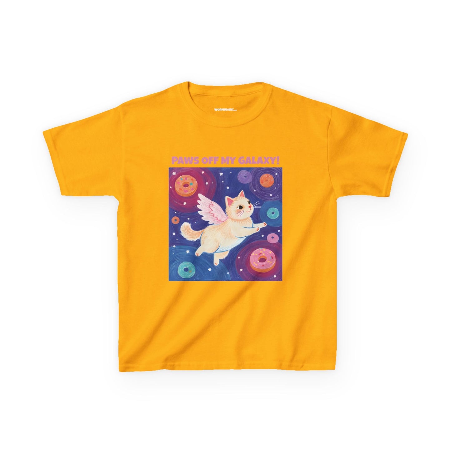 WORNWORD Kids Mid-Weight Tee - Cat Lovers "Paws Off My Galaxy!"