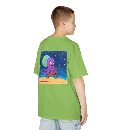 WORNWORD Kids Mid-Weight Tee - Octopus "Ride the Moon. Rule the Waves!"