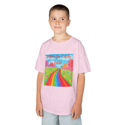 WORNWORD Kids Mid-Weight Tee - Rainbow Road “Follow the Candy Path!”