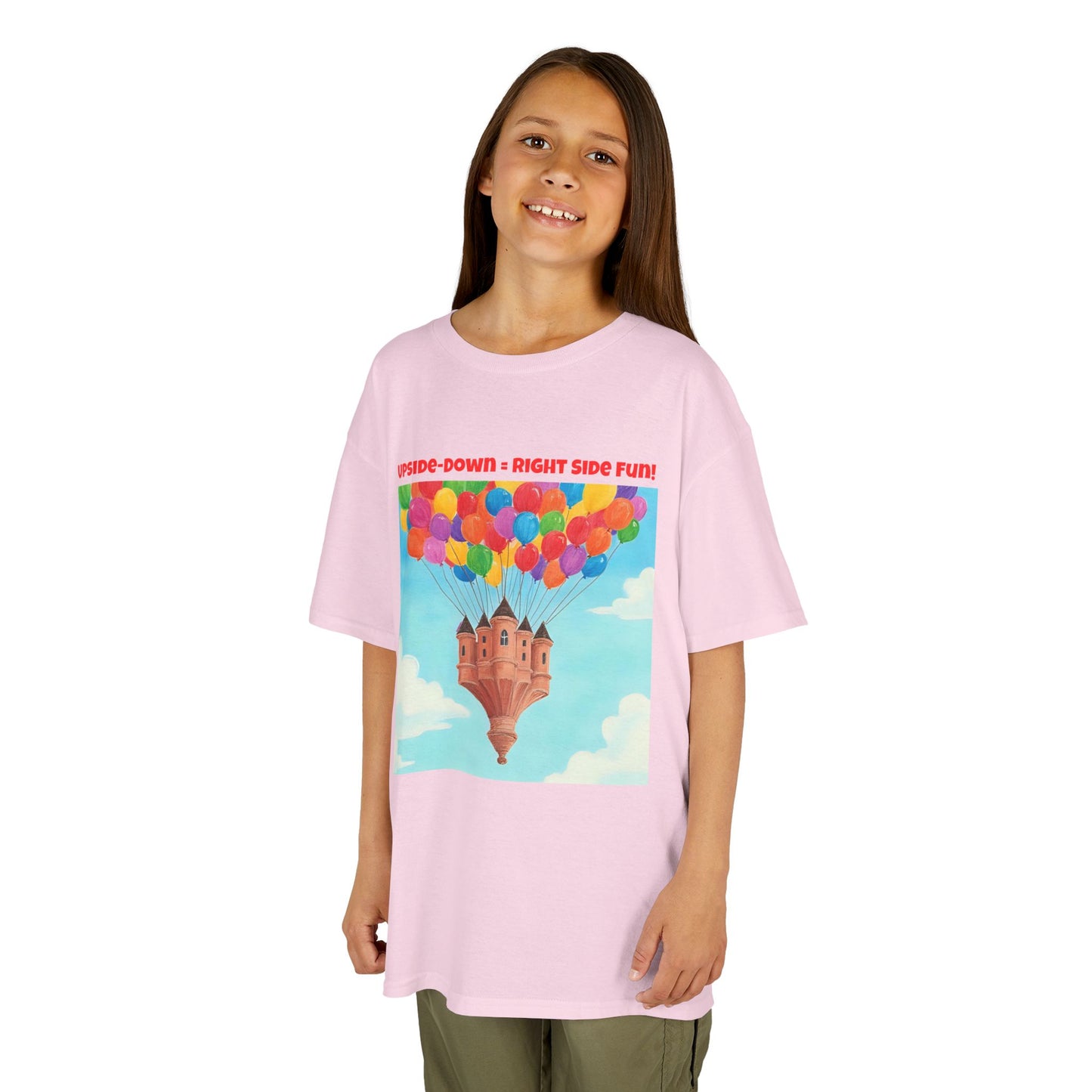 WORNWORD Kids Mid-Weight Tee - Floating Castle “Upside-Down = Right Side Fun!”