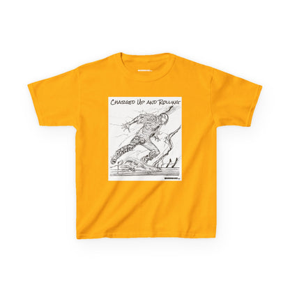 WORNWORD Kids™ Youth Mid-Weight Tee - Lightning Bolt "Charged Up and Rolling!"