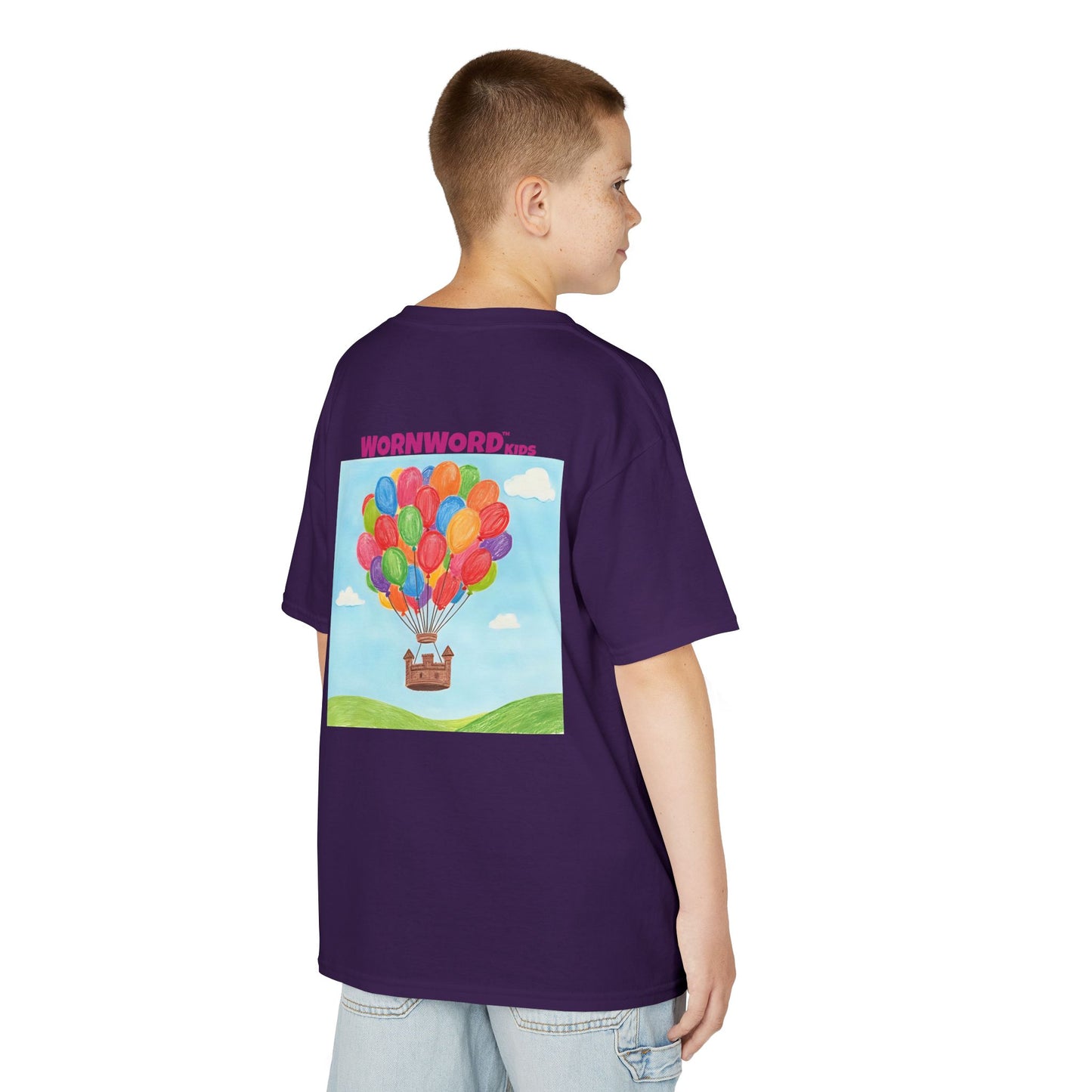WORNWORD Kids Mid-Weight Tee - Floating Castle “Upside-Down = Right Side Fun!”