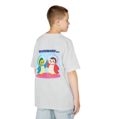 WORNWORD Kids Mid-Weight Tee - Penguin "Space Buddies Forever!"