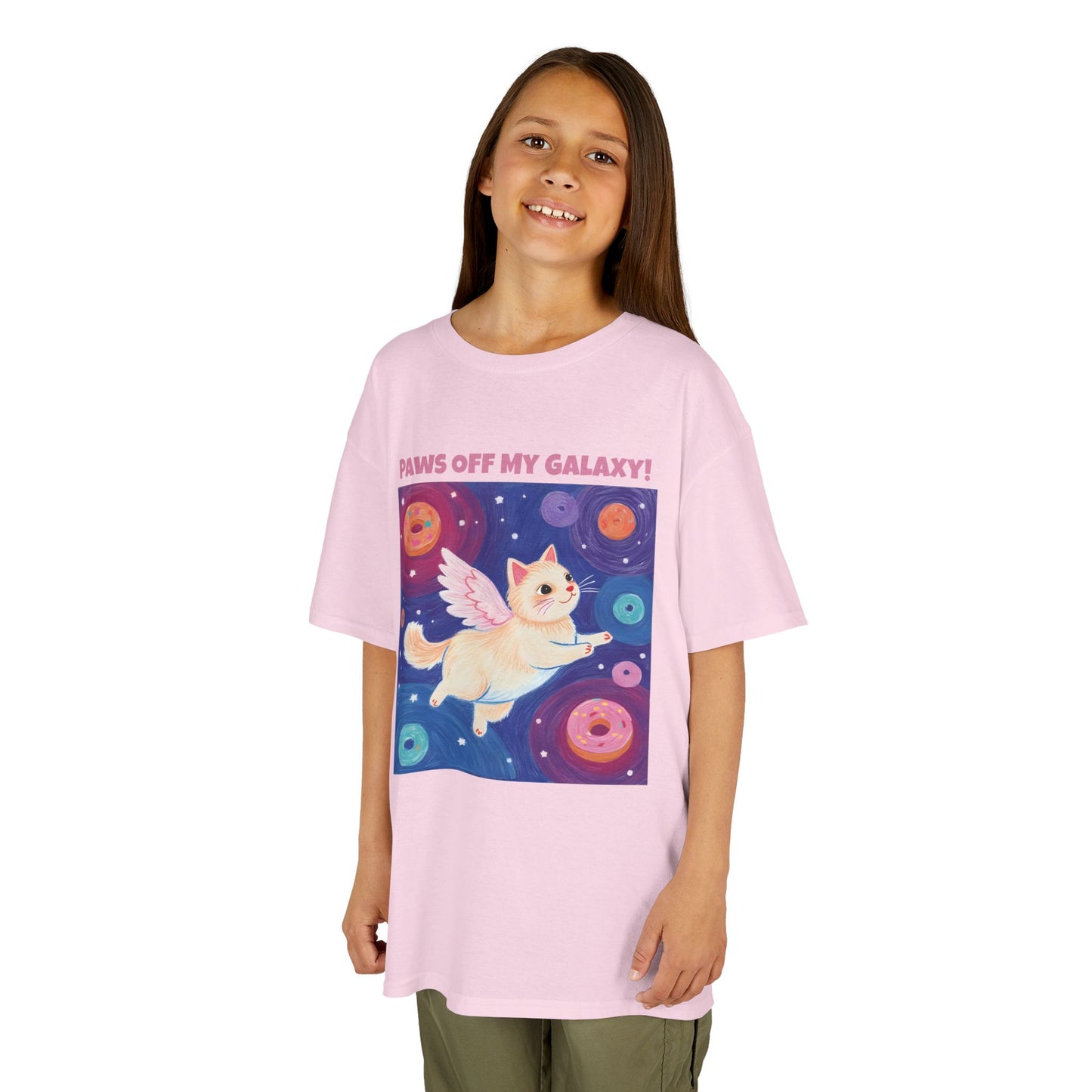 WORNWORD Kids Mid-Weight Tee - Cat Lovers "Paws Off My Galaxy!"