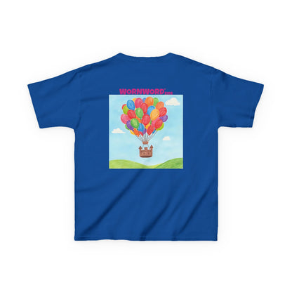 WORNWORD Kids Mid-Weight Tee - Floating Castle “Upside-Down = Right Side Fun!”