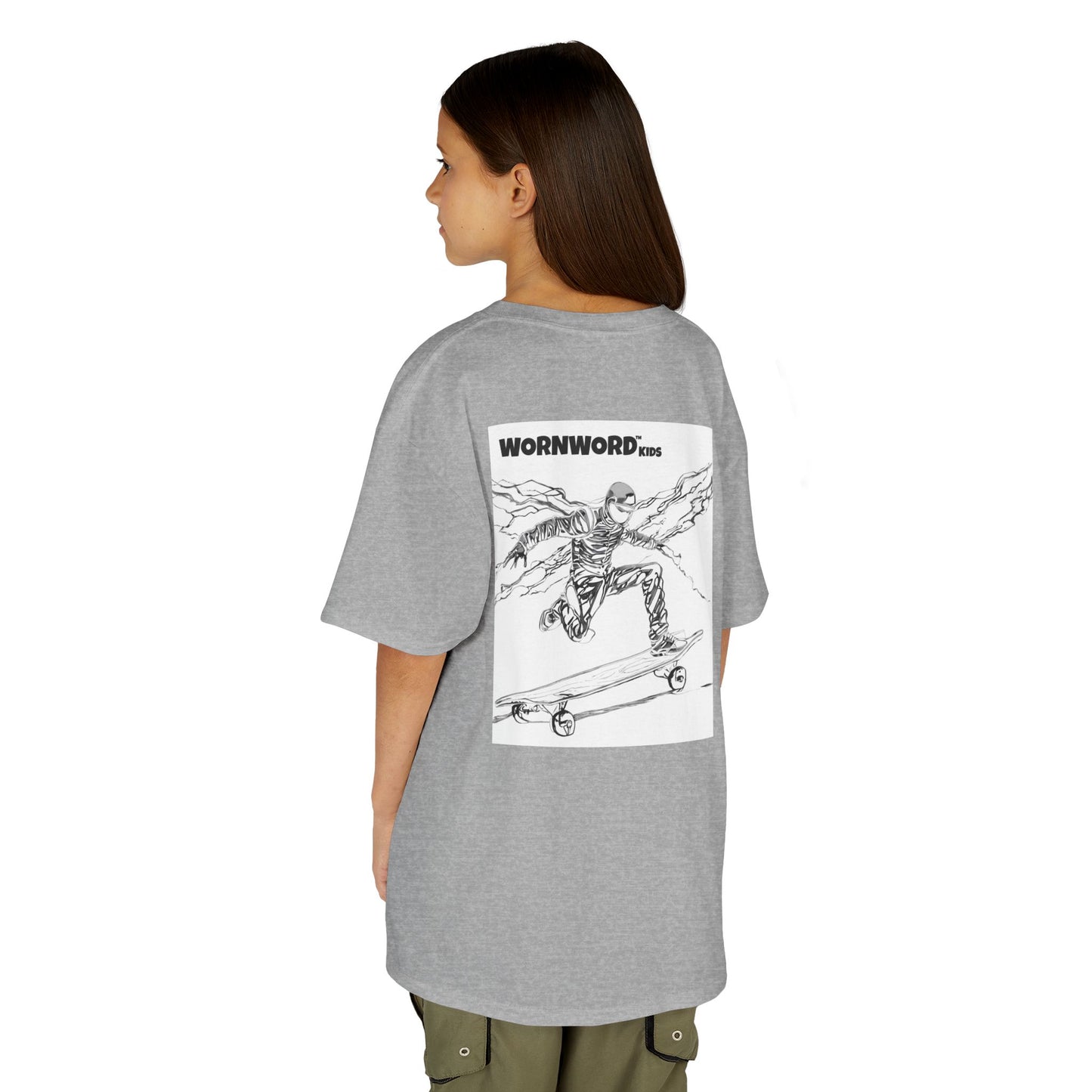 WORNWORD Kids™ Youth Mid-Weight Tee - Lightning Bolt "Charged Up and Rolling!"