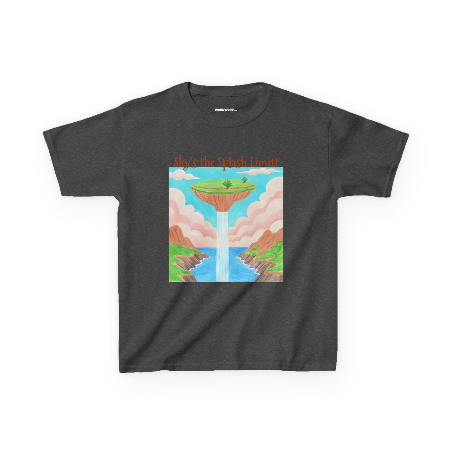 WORNWORD Kids Mid-Weight Tee - Waterfall Islands “Sky’s the Splash Limit!”