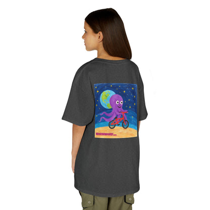 WORNWORD Kids Mid-Weight Tee - Octopus "Ride the Moon. Rule the Waves!"