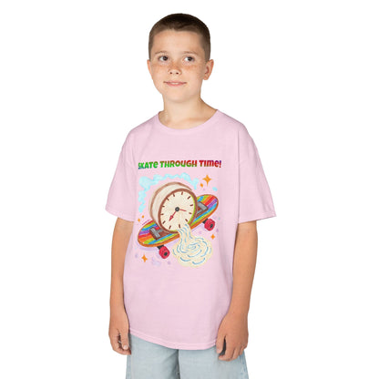 WORNWORD Kids Mid-Weight Tee - Melting Clock “Skate Through Time!”