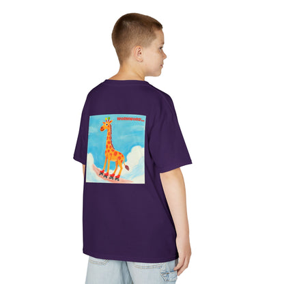 WORNWORD Kids Mid-Weight Tee - Giraffe "Roll High. Dream Bright!"