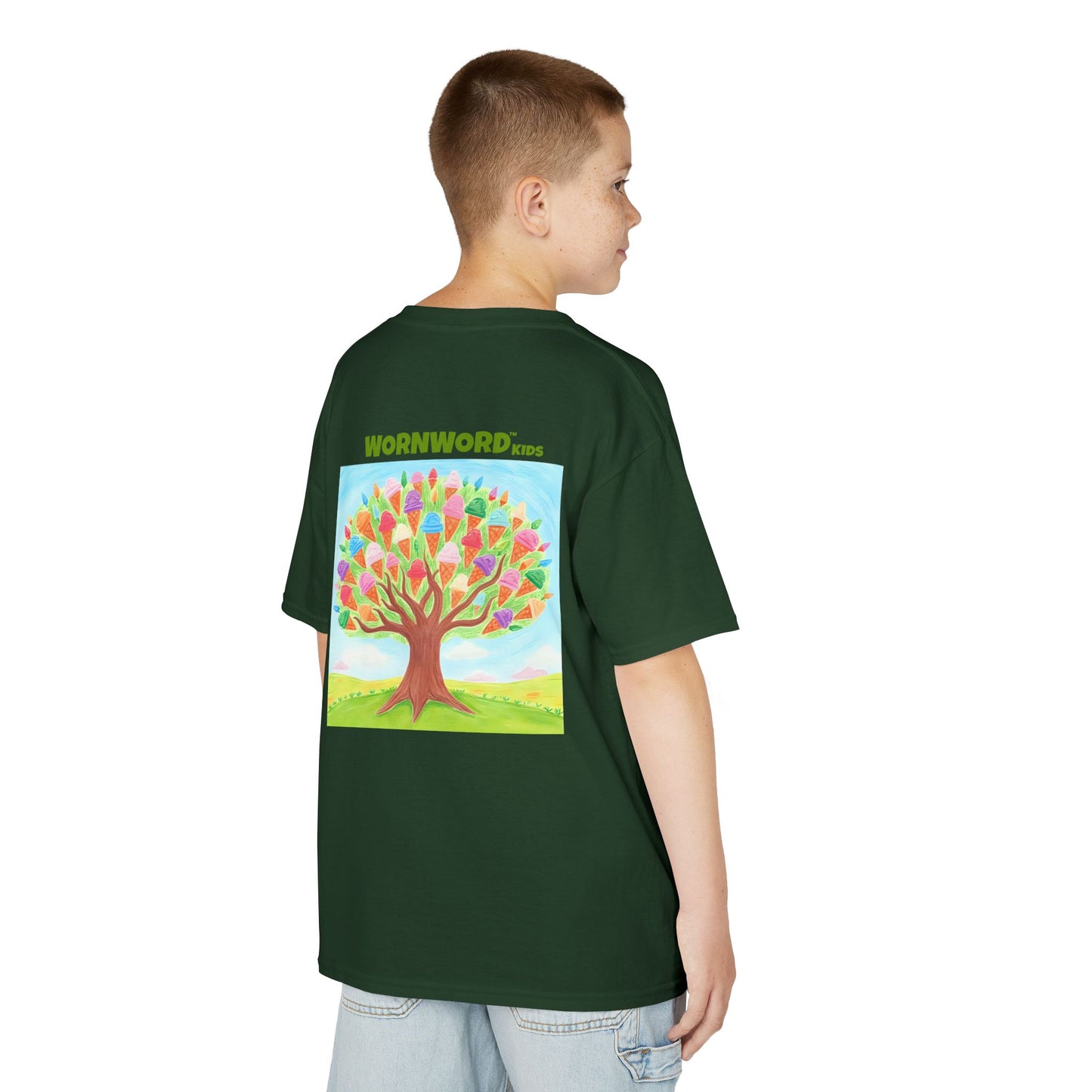 WORNWORD Kids Mid-Weight Tee - Ice-Cream Tree “Sweet Dreams Grow Here!”