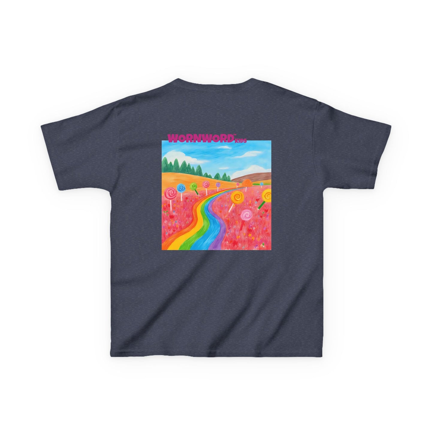 WORNWORD Kids Mid-Weight Tee - Rainbow Road “Follow the Candy Path!”