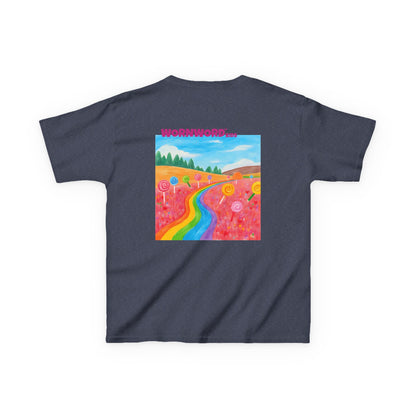 WORNWORD Kids Mid-Weight Tee - Rainbow Road “Follow the Candy Path!”
