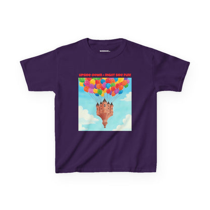 WORNWORD Kids Mid-Weight Tee - Floating Castle “Upside-Down = Right Side Fun!”