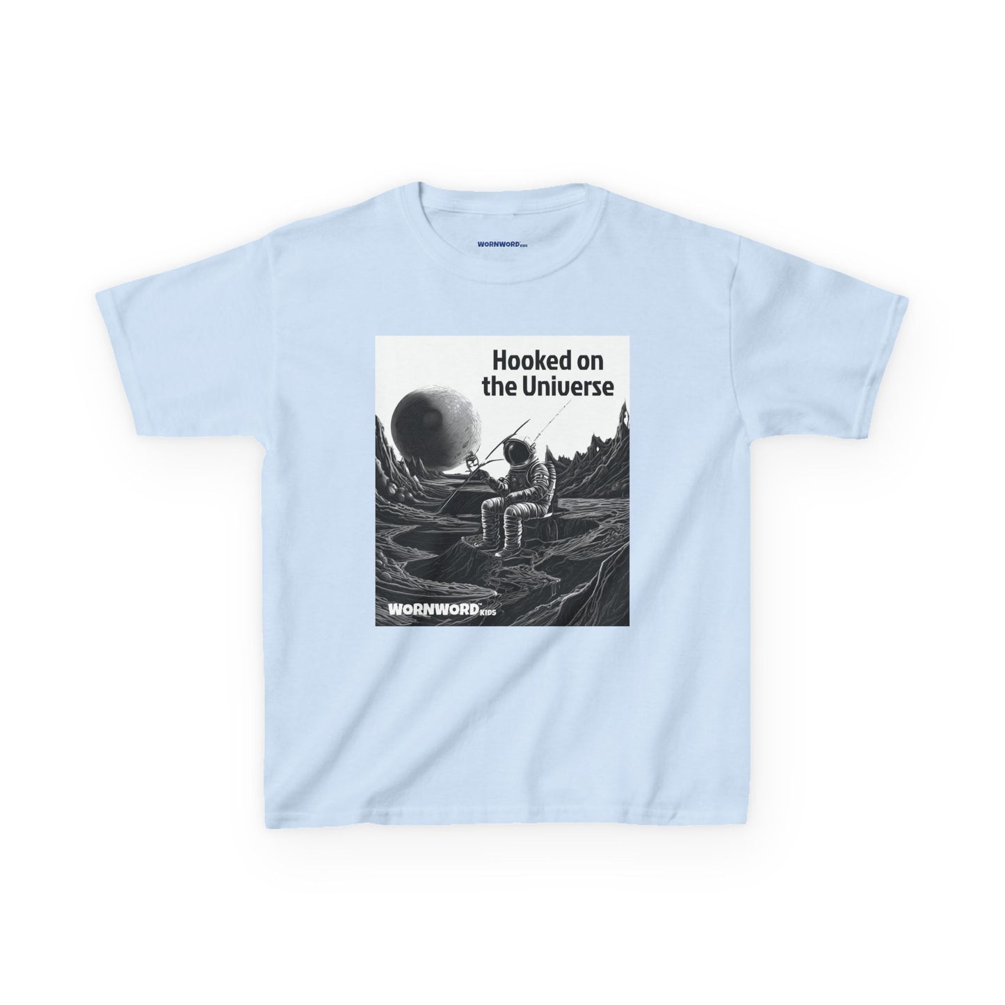 WORNWORD Kids™ Youth Mid-Weight Tee - Astronaut "Hooked on the Universe!