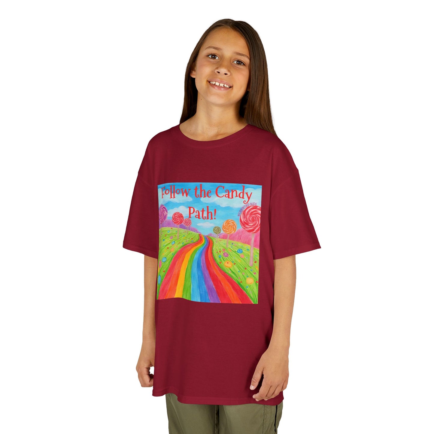 WORNWORD Kids Mid-Weight Tee - Rainbow Road “Follow the Candy Path!”