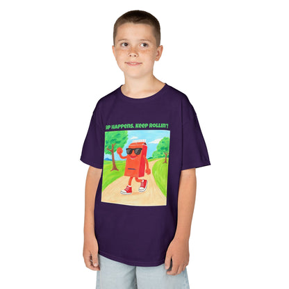 WORNWORD Kids Mid-Weight Tee - Walking Juice Box “Sip Happens. Keep Rollin’!