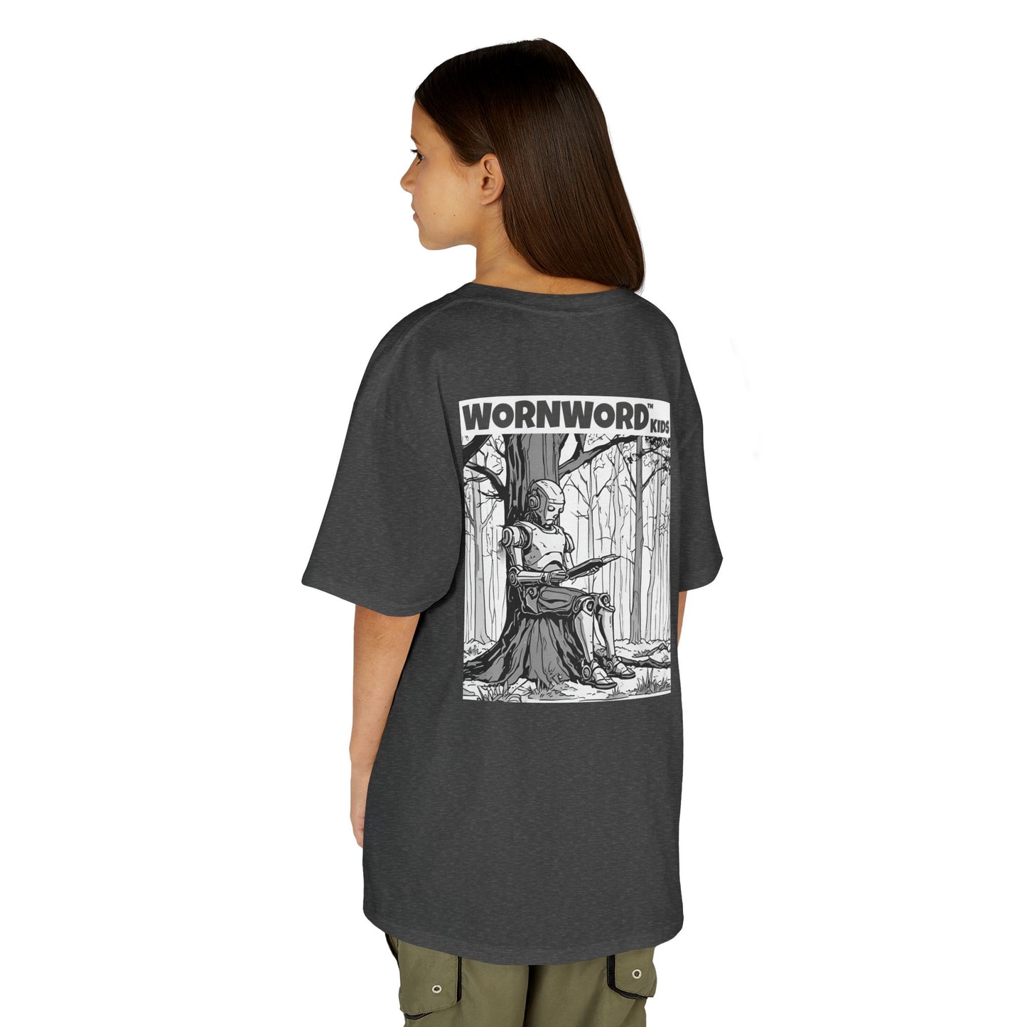 WORNWORD Kids™ Youth Mid-Weight Tee - Robot "Upgrade Your Brain"