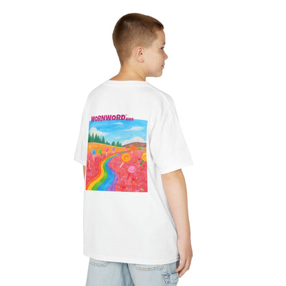 WORNWORD Kids Mid-Weight Tee - Rainbow Road “Follow the Candy Path!”