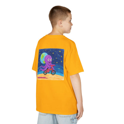 WORNWORD Kids Mid-Weight Tee - Octopus "Ride the Moon. Rule the Waves!"