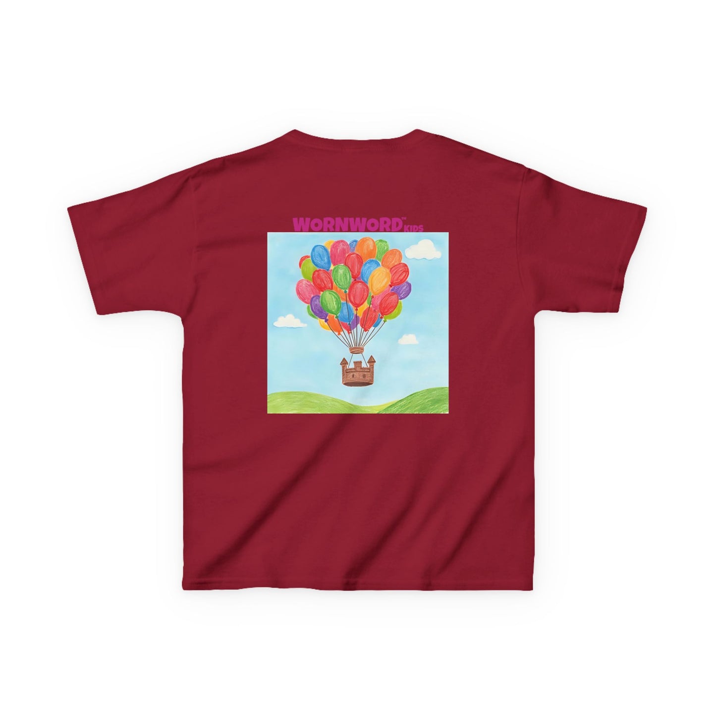 WORNWORD Kids Mid-Weight Tee - Floating Castle “Upside-Down = Right Side Fun!”