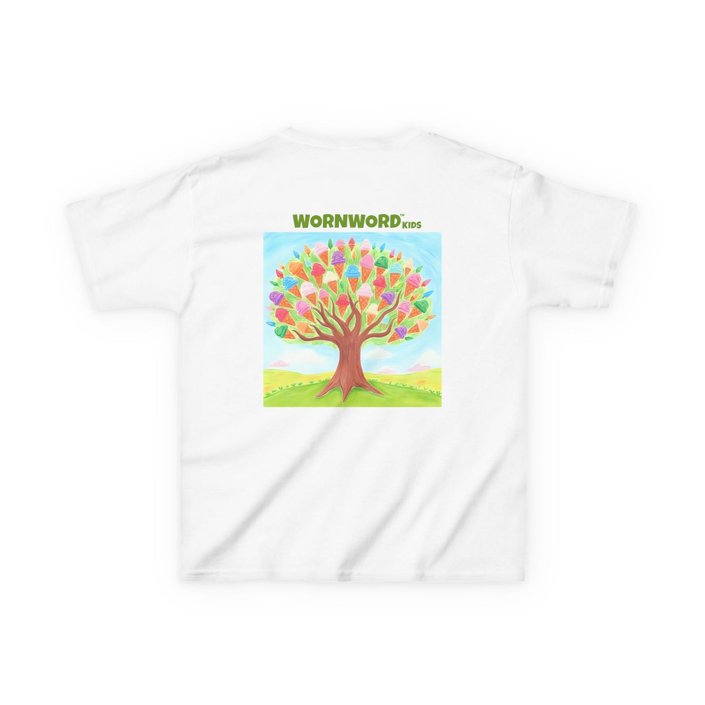 WORNWORD Kids Mid-Weight Tee - Ice-Cream Tree “Sweet Dreams Grow Here!”