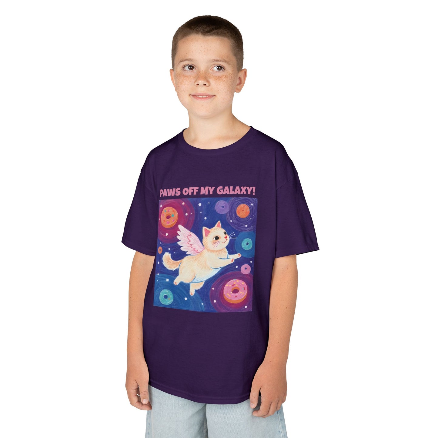 WORNWORD Kids Mid-Weight Tee - Cat Lovers "Paws Off My Galaxy!"
