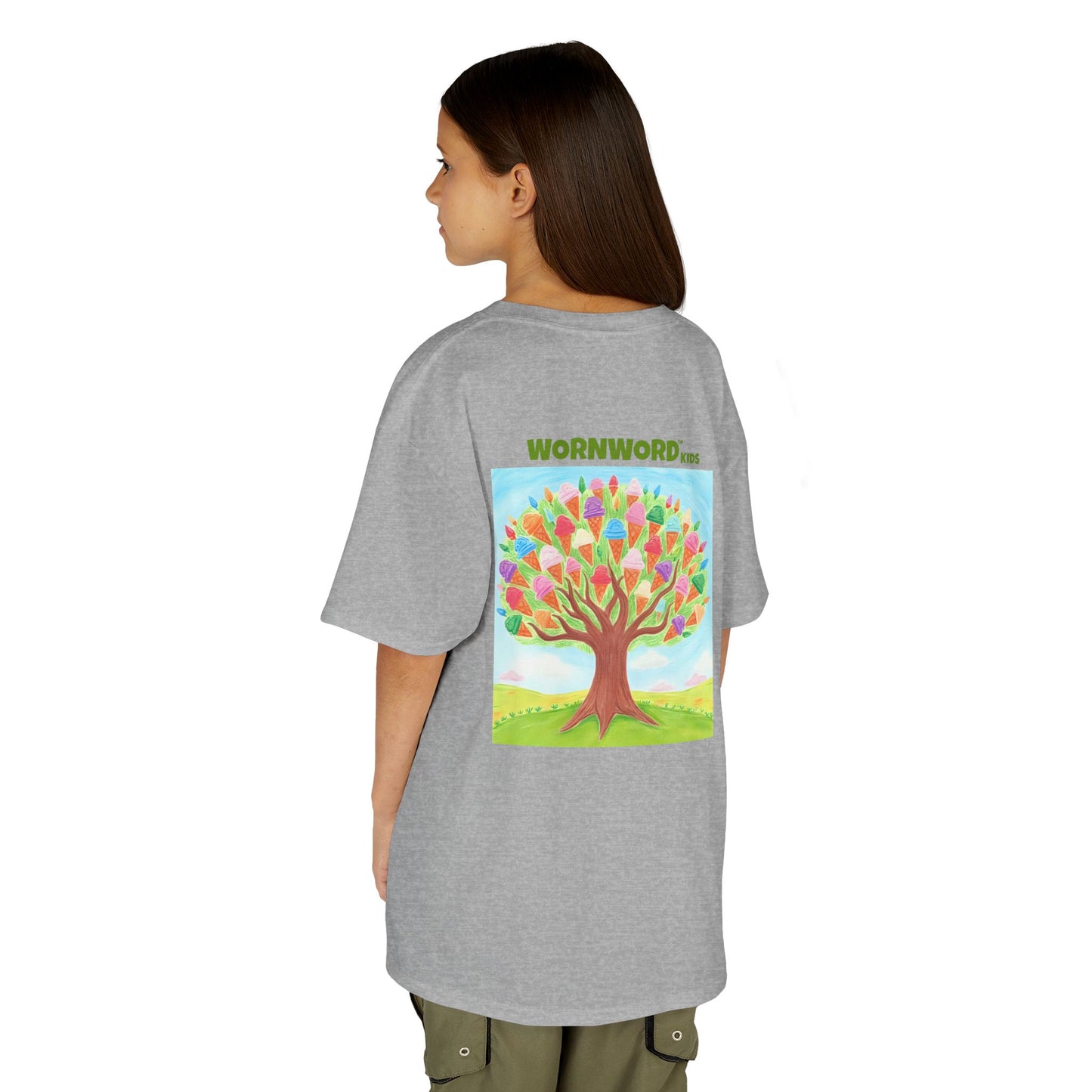WORNWORD Kids Mid-Weight Tee - Ice-Cream Tree “Sweet Dreams Grow Here!”