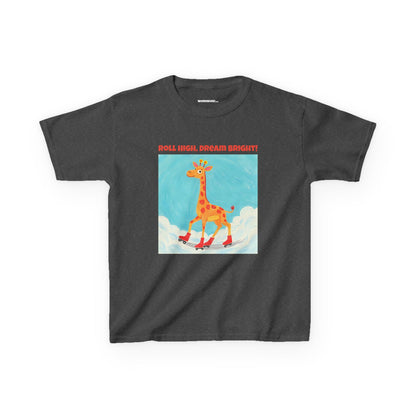 WORNWORD Kids Mid-Weight Tee - Giraffe "Roll High. Dream Bright!"