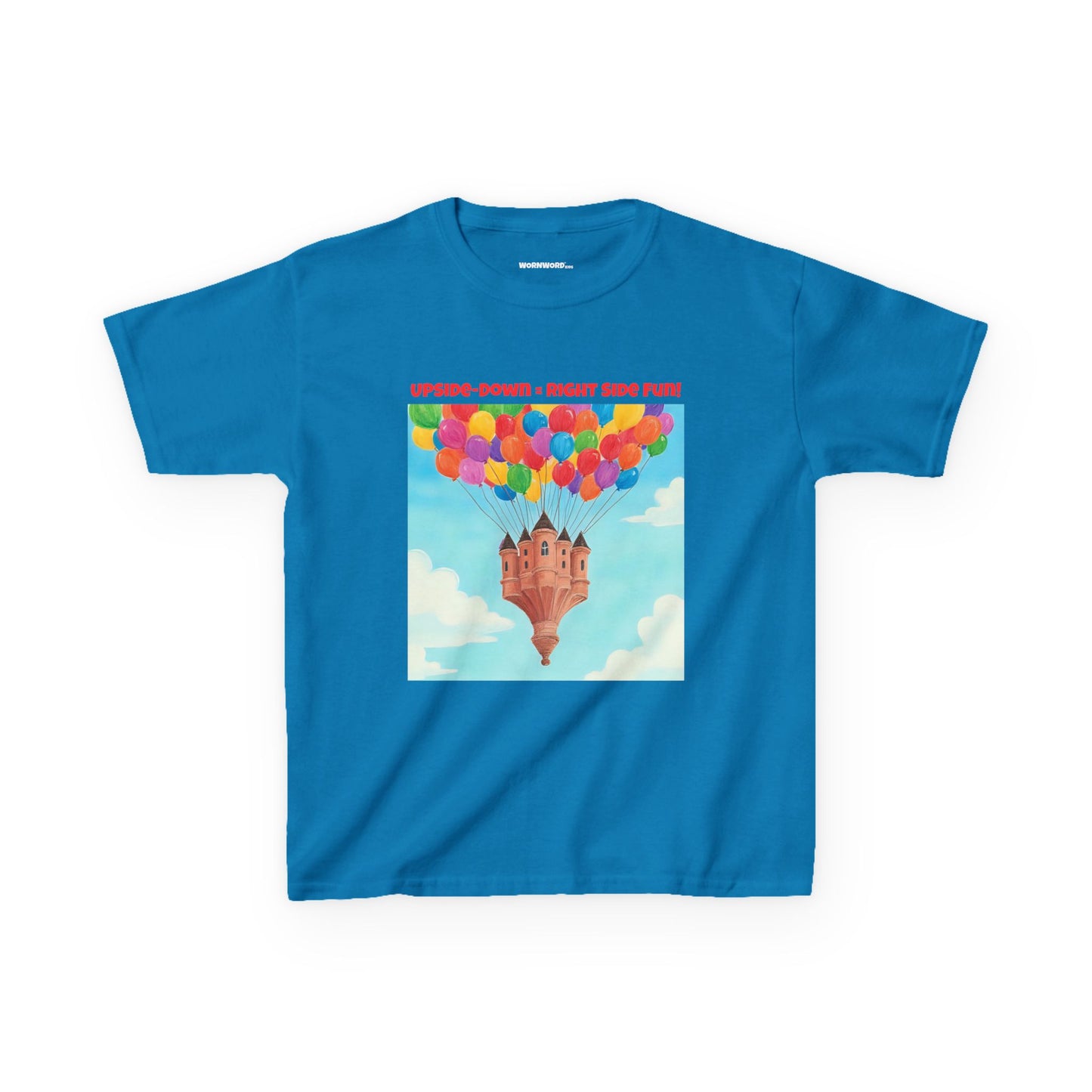 WORNWORD Kids Mid-Weight Tee - Floating Castle “Upside-Down = Right Side Fun!”
