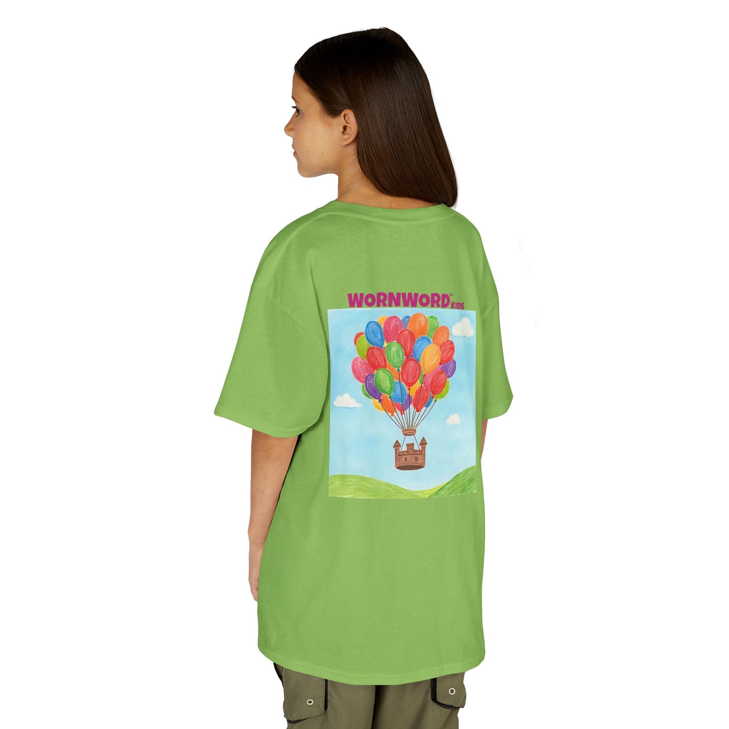 WORNWORD Kids Mid-Weight Tee - Floating Castle “Upside-Down = Right Side Fun!”