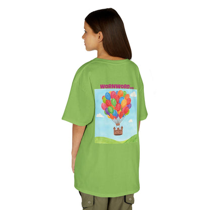 WORNWORD Kids Mid-Weight Tee - Floating Castle “Upside-Down = Right Side Fun!”