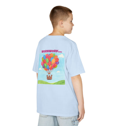 WORNWORD Kids Mid-Weight Tee - Floating Castle “Upside-Down = Right Side Fun!”