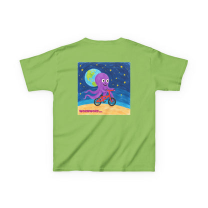 WORNWORD Kids Mid-Weight Tee - Octopus "Ride the Moon. Rule the Waves!"