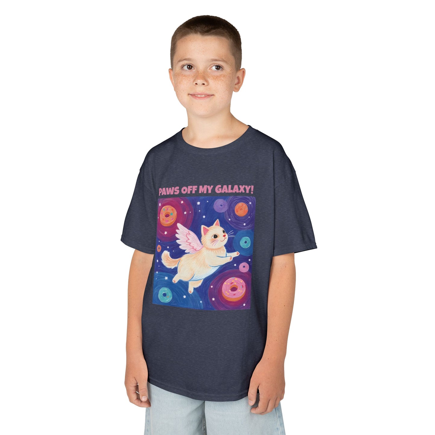 WORNWORD Kids Mid-Weight Tee - Cat Lovers "Paws Off My Galaxy!"