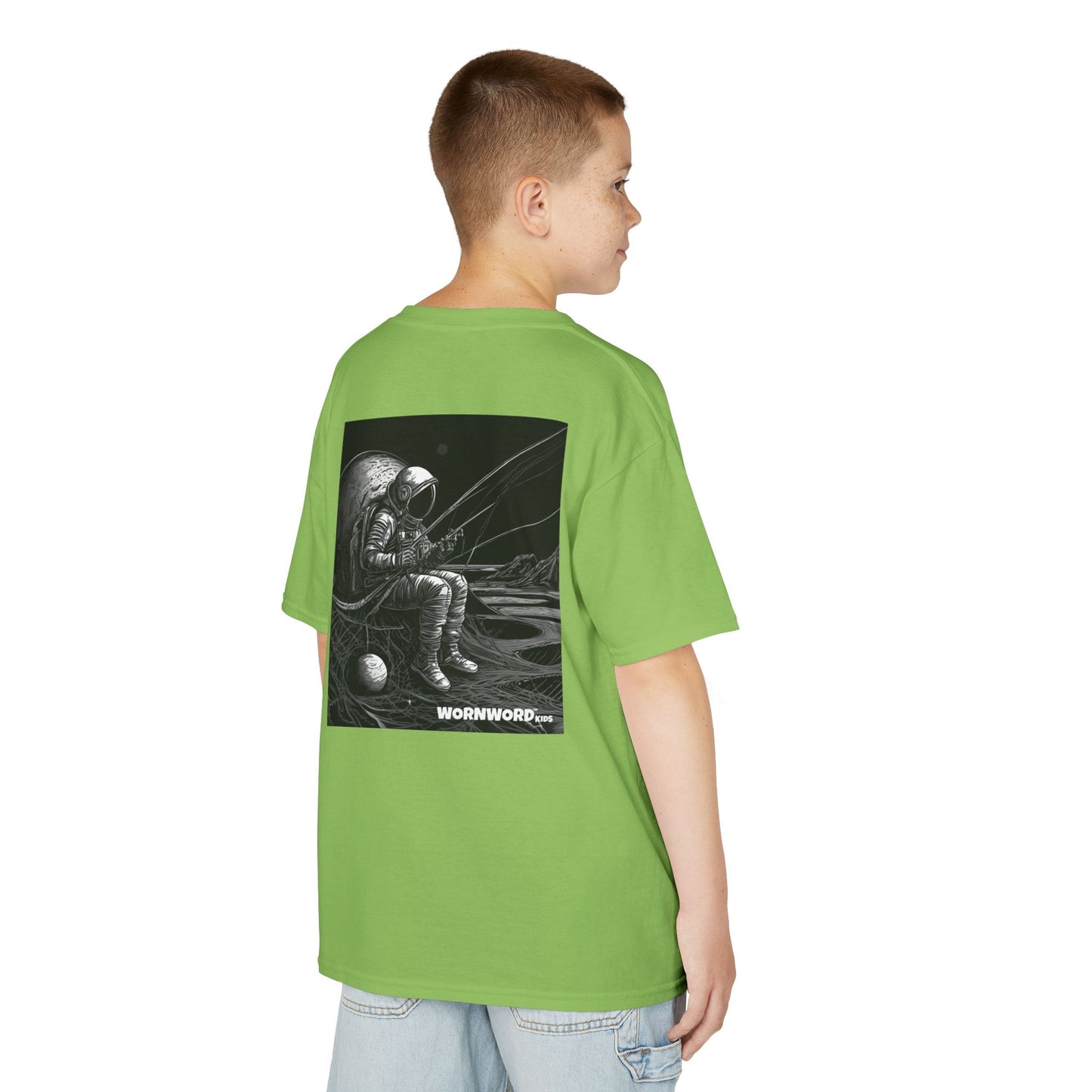 WORNWORD Kids™ Youth Mid-Weight Tee - Astronaut "Hooked on the Universe!