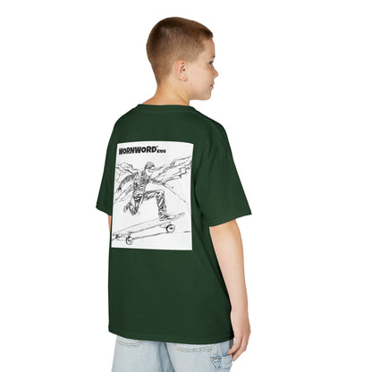 WORNWORD Kids™ Youth Mid-Weight Tee - Lightning Bolt "Charged Up and Rolling!"