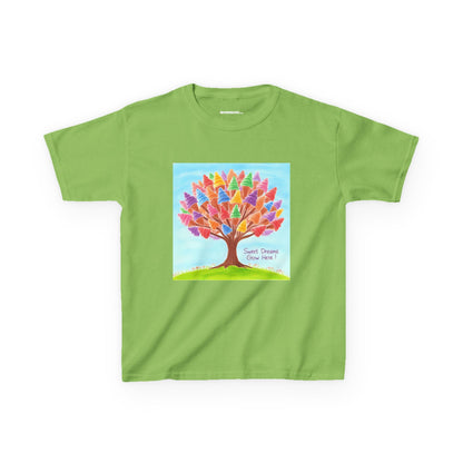 WORNWORD Kids Mid-Weight Tee - Ice-Cream Tree “Sweet Dreams Grow Here!”