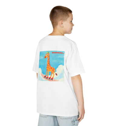 WORNWORD Kids Mid-Weight Tee - Giraffe "Roll High. Dream Bright!"