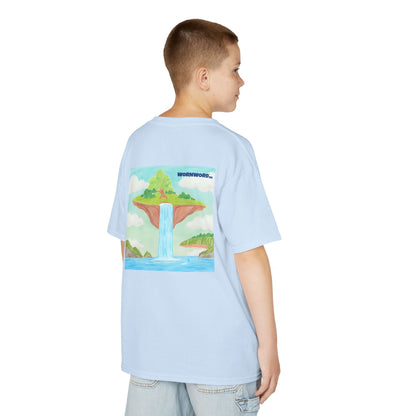 WORNWORD Kids Mid-Weight Tee - Waterfall Islands “Sky’s the Splash Limit!”