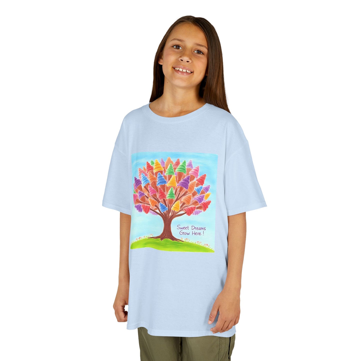 WORNWORD Kids Mid-Weight Tee - Ice-Cream Tree “Sweet Dreams Grow Here!”