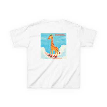 WORNWORD Kids Mid-Weight Tee - Giraffe "Roll High. Dream Bright!"