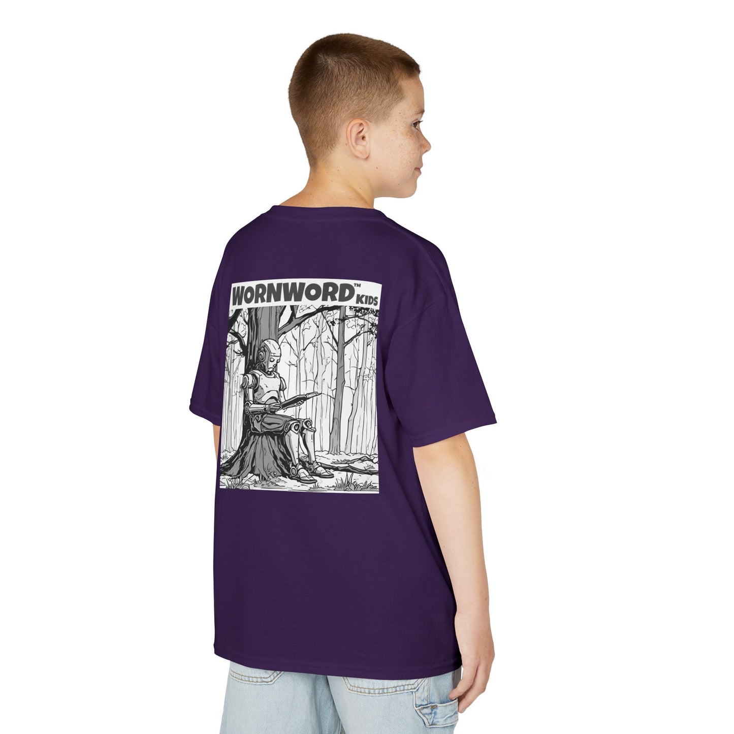 WORNWORD Kids™ Youth Mid-Weight Tee - Robot "Upgrade Your Brain"