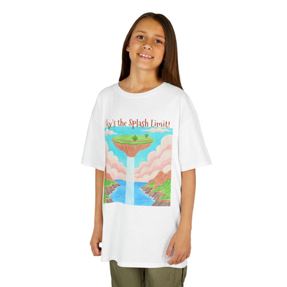 WORNWORD Kids Mid-Weight Tee - Waterfall Islands “Sky’s the Splash Limit!”