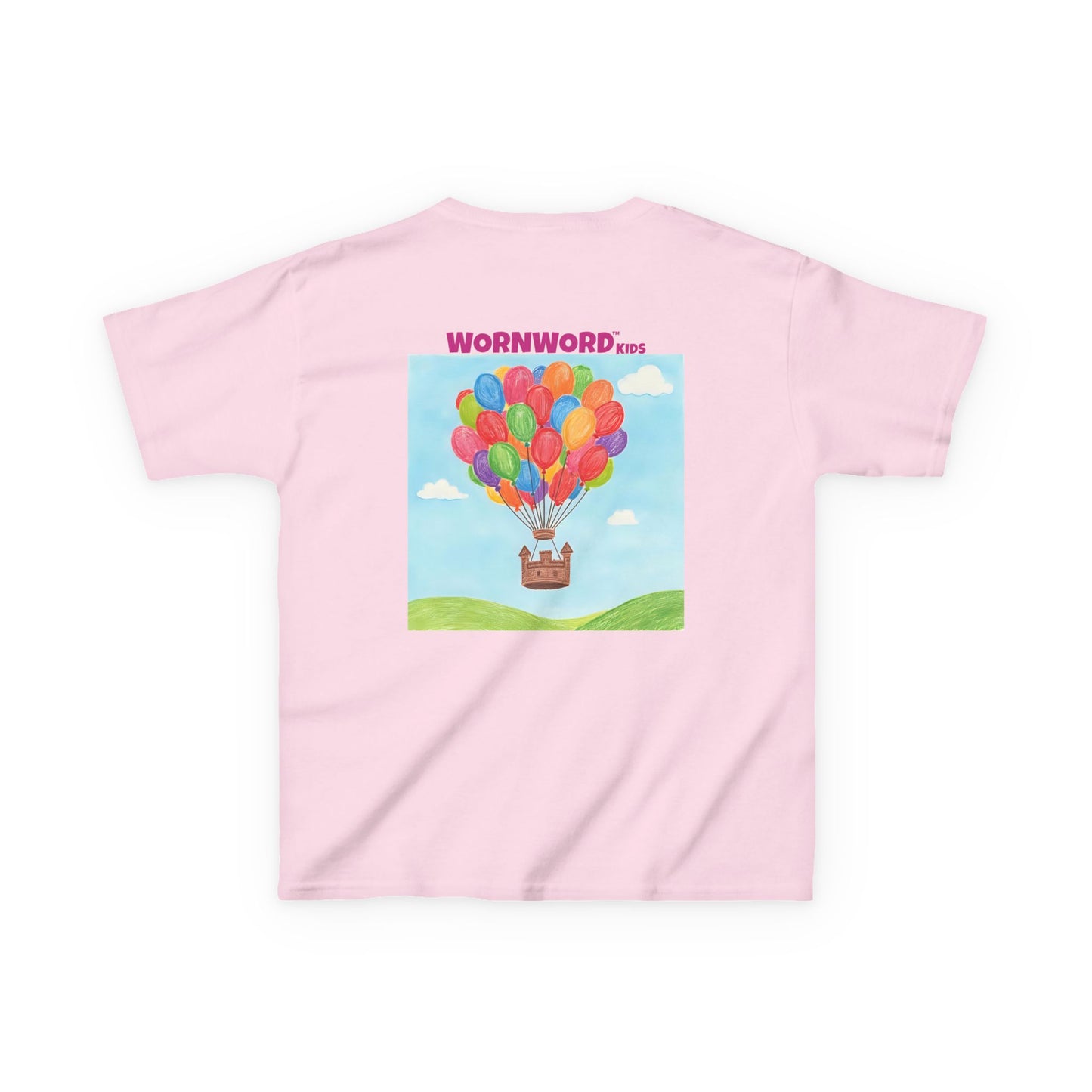 WORNWORD Kids Mid-Weight Tee - Floating Castle “Upside-Down = Right Side Fun!”