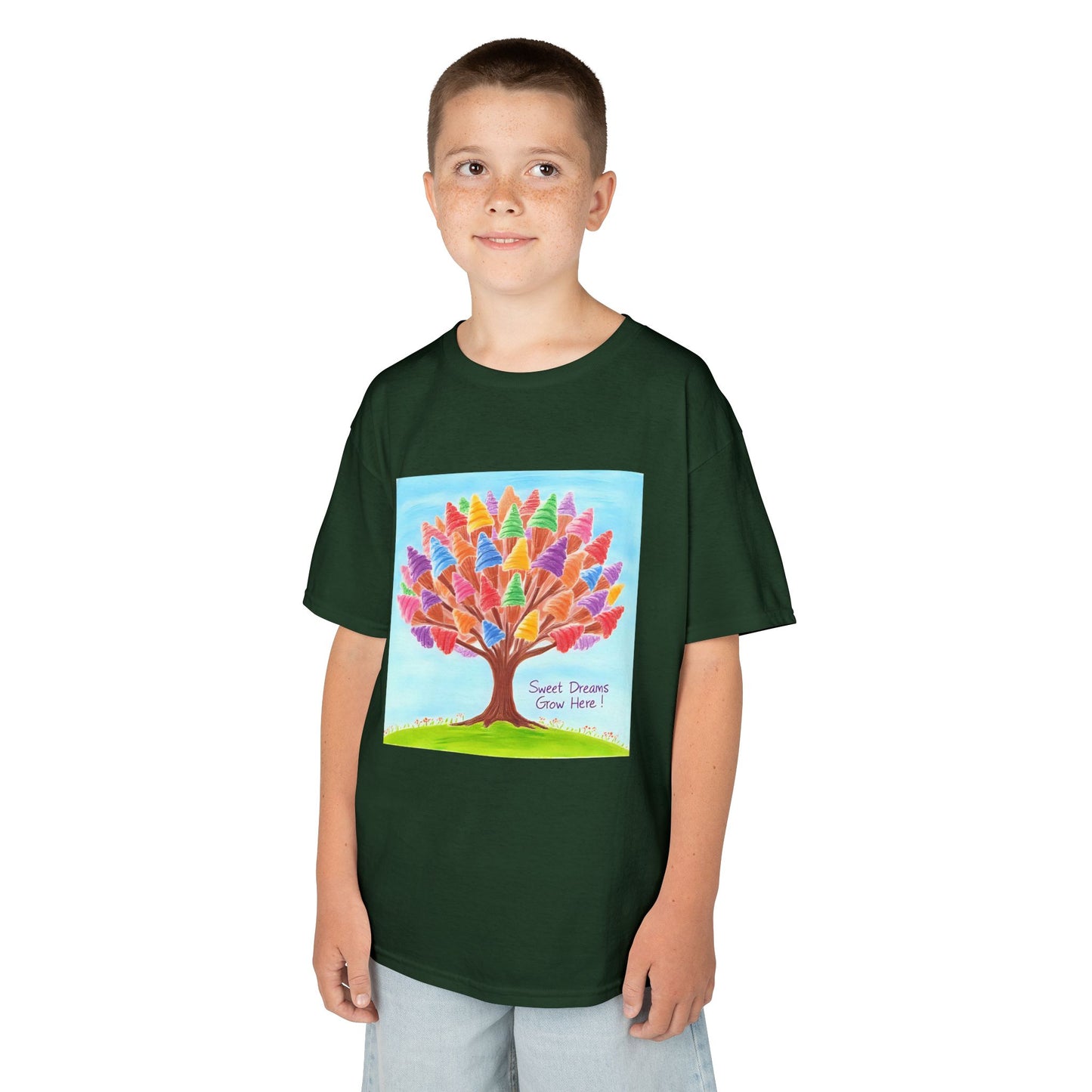 WORNWORD Kids Mid-Weight Tee - Ice-Cream Tree “Sweet Dreams Grow Here!”