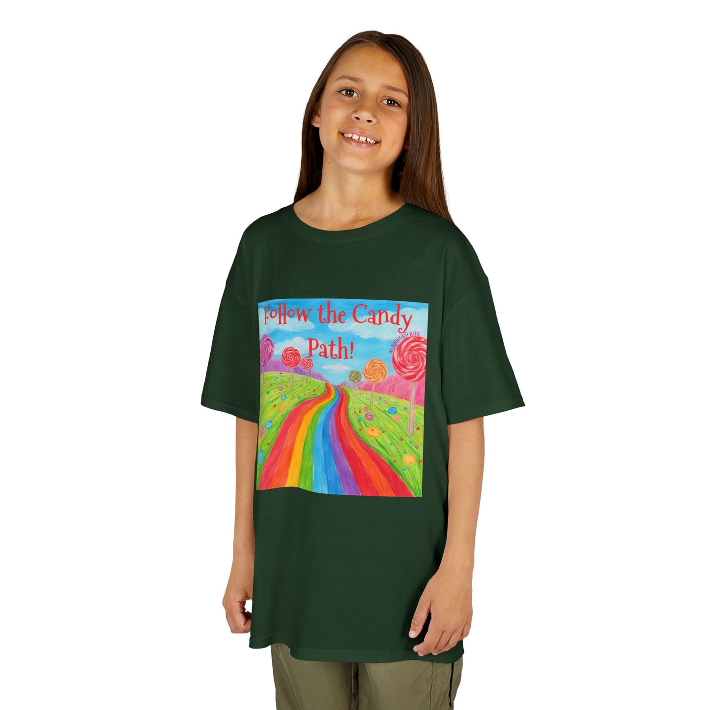 WORNWORD Kids Mid-Weight Tee - Rainbow Road “Follow the Candy Path!”